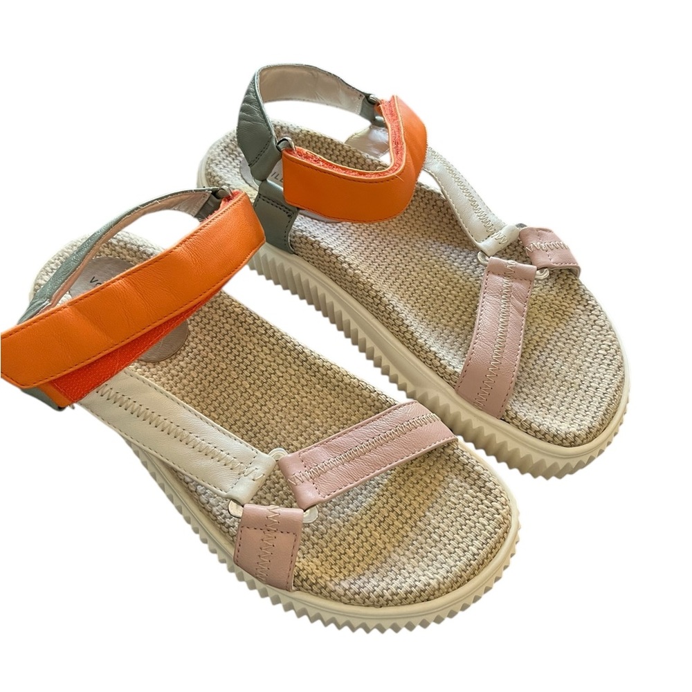 VOILE BLANCHE Lisa 20 Leather Multicolor Sandals - Picture 2 of 7